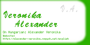 veronika alexander business card